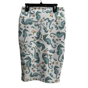 LuLaRoe Seahorse/‎ Floral Theme Skirt, size XS